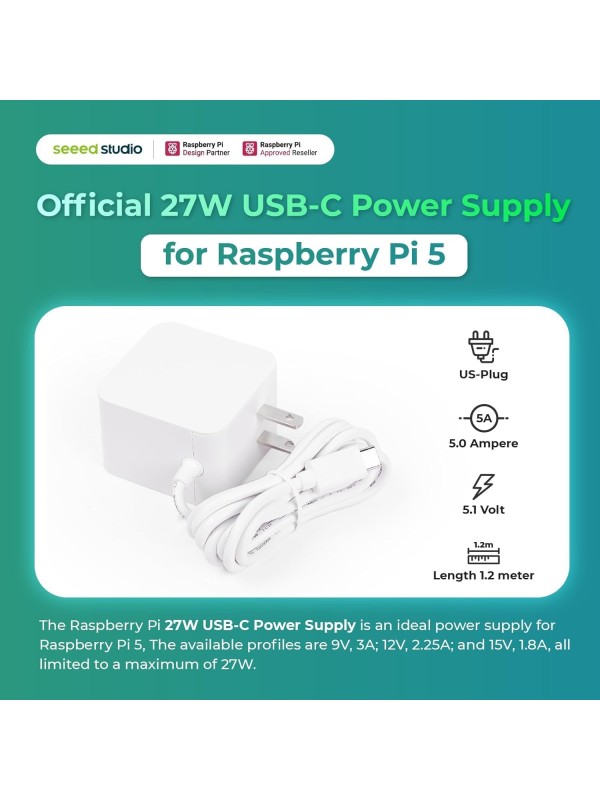 Seeed Studio Raspberry Pi 5 Starter Kit - 8GB RAM，128GB Micro SD Card pre-Loaded with 64-bit Raspberry Pi OS