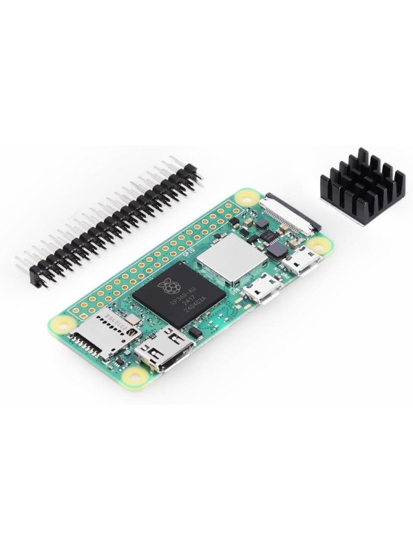 Raspberry Pi Zero 2 W Basic Kit, Header, Heatsink, USB Cable, HDMI Adapter (with Quad-core CPU,Bluetooth 4.2,BLE,onboard Antenna,etc.)