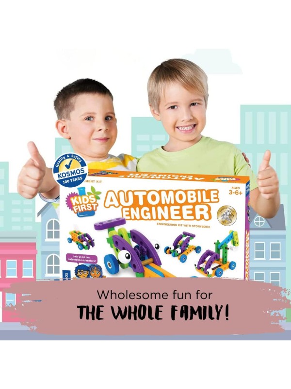 Thames & Kosmos Kids First Automobile Engineer Kit | STEM | 32 Page Full-Color Illustrated Storybook | Ages 3+ | Preschoolers & Kindergartners | Develop Fine Motor Skills | Parents’ Choice Gold Award