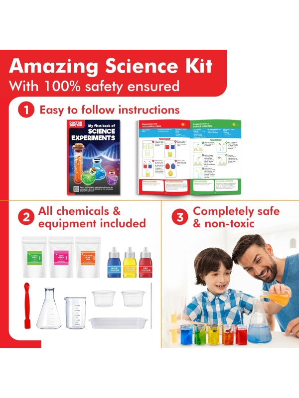 Doctor Jupiter Little Genius Kit for Boys & Girls 4-6 Year Olds | Educational Toys for 4-5-6 | Learning Toys for Toddlers | Preschool Learning Activities | STEM Toys | Science Experiments