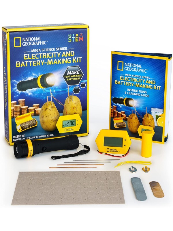 NATIONAL GEOGRAPHIC Earth Science Kit – 100+ Science Experiments & Activities for Kids, Crystal Growing, Volcano Science Kit, Rock Collection, STEM Project Toy for Boys & Girls (Amazon Exclusive)