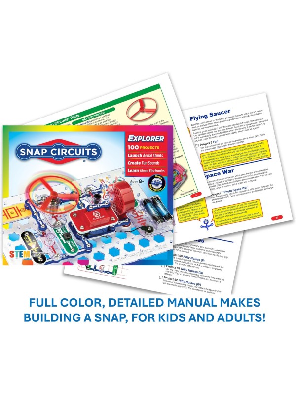 Snap Circuits Classic SC-300 Electronics Exploration Kit | Over 300 Projects | Full Color Manual Parts | STEM Educational Toy for Kids 8+ 2.3 x 13.6 x 19.3 inches
