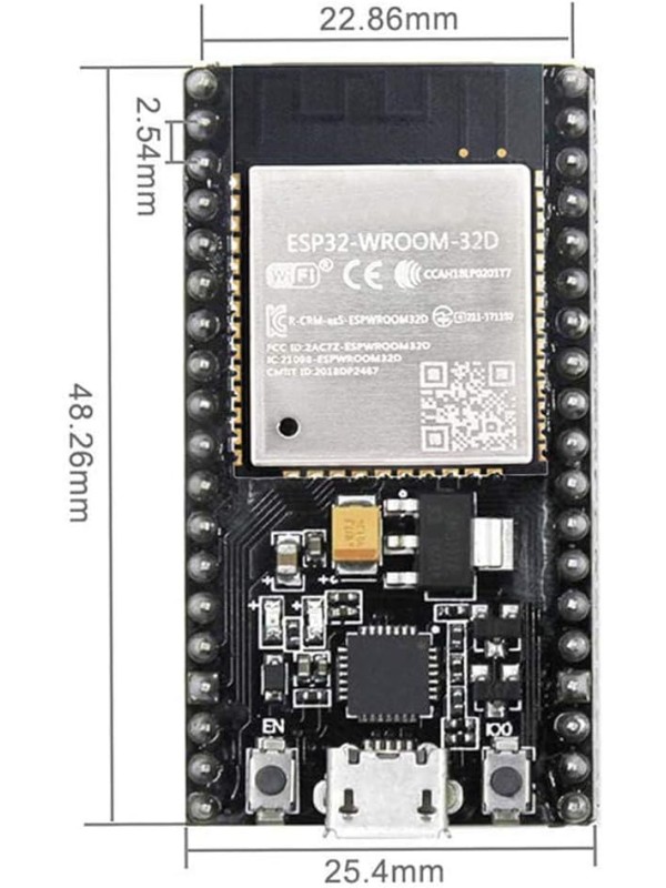 HiLetgo ESP-WROOM-32 ESP32 ESP-32S Development Board 2.4GHz Dual-Mode WiFi + Bluetooth Dual Cores Microcontroller Processor Integrated with Antenna RF AMP Filter AP STA for Arduino IDE