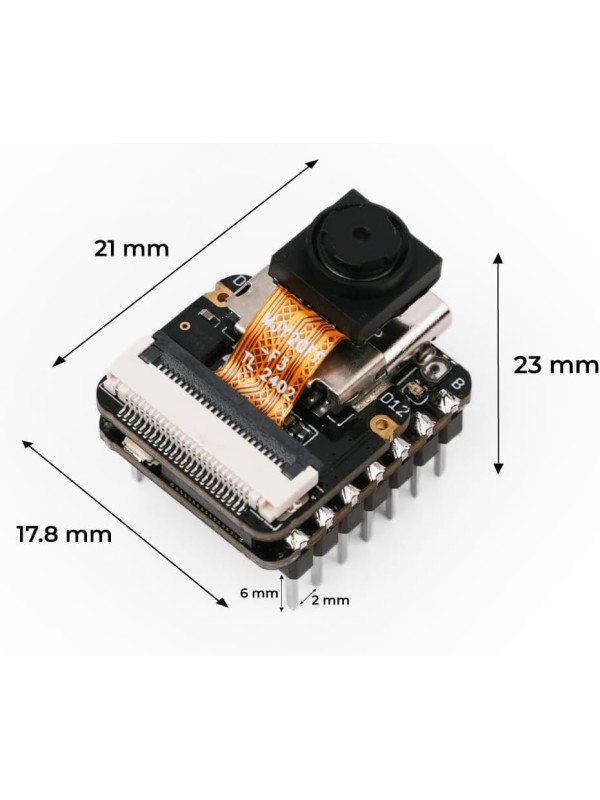 Seeed Studio XIAO ESP32 S3 Sense - 2.4GHz Wi-Fi, BLE 5.0, OV2640 Camera Sensor, Digital Microphone, 8MB PSRAM, 8MB Flash, Battery Charge Supported, Rich Interface, IoT, Embedded ML …